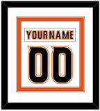 Anaheim Nameplate & Number (Back) Combined - Road White (2014-2024) - Double Mat 1