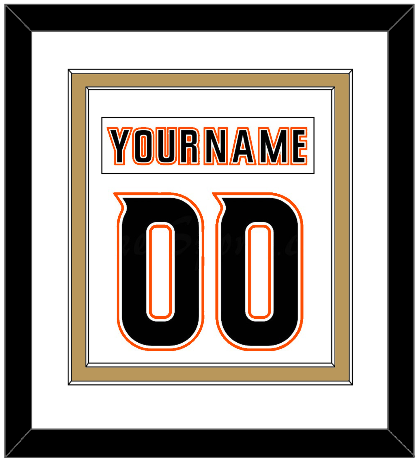 Anaheim Nameplate & Number (Back) Combined - Road White (2014-2024) - Signature Tier 2