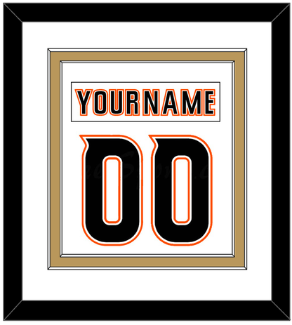 Anaheim Nameplate & Number (Back) Combined - Road White (2014-2024) - Signature Tier 2