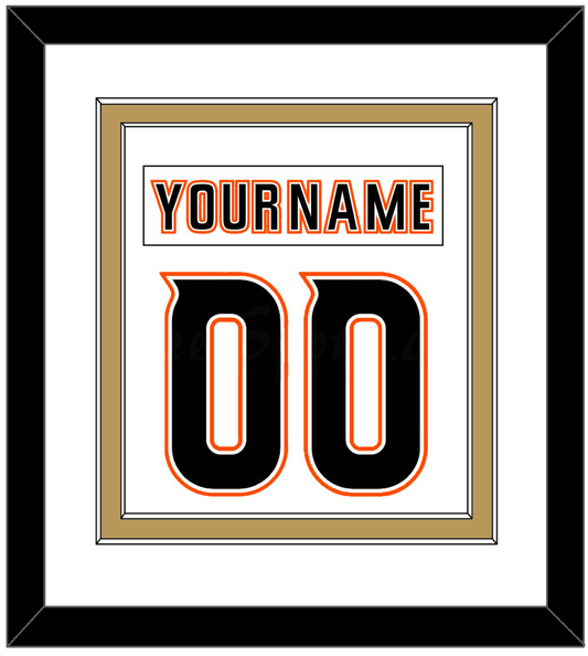 Anaheim Nameplate & Number (Back) Combined - Road White (2014-2024) - Signature Tier 2