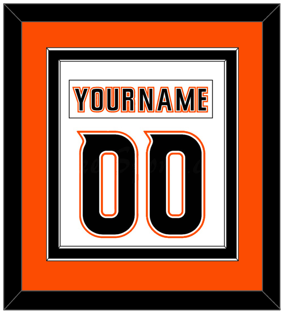 Anaheim Nameplate & Number (Back) Combined - Road White - Double Mat 3