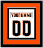 Anaheim Nameplate & Number (Back) Combined - Road White (2014-2024) - Double Mat 3