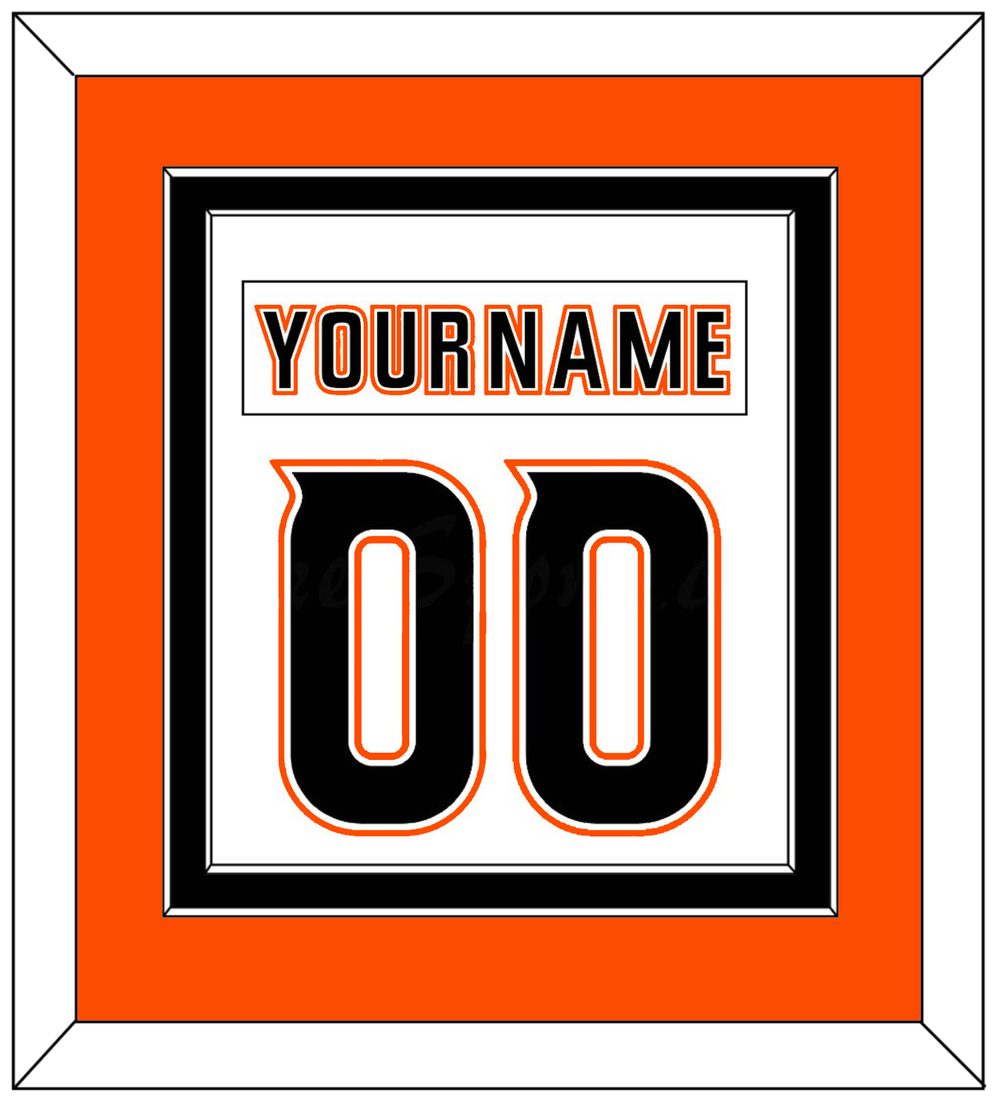 Anaheim Nameplate & Number (Back) Combined - Road White (2014-2024) - Signature Tier 3