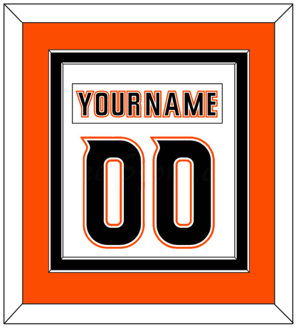 Anaheim Nameplate & Number (Back) Combined - Road White (2014-2024) - Signature Tier 3