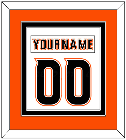 Anaheim Nameplate & Number (Back) Combined - Road White (2014-2024) - Signature Tier 3