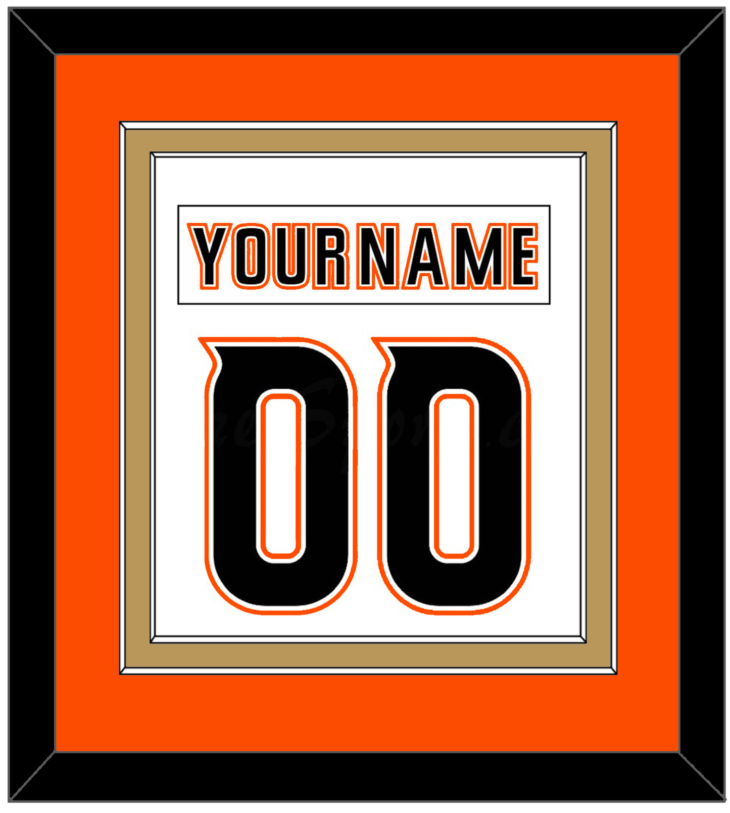 Anaheim Nameplate & Number (Back) Combined - Road White (2014-2024) - Signature Tier 4