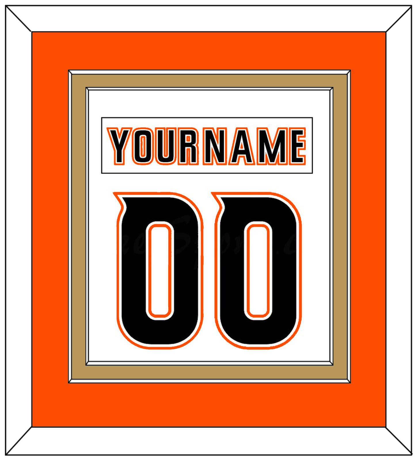 Anaheim Nameplate & Number (Back) Combined - Road White (2014-2024) - Signature Tier 4