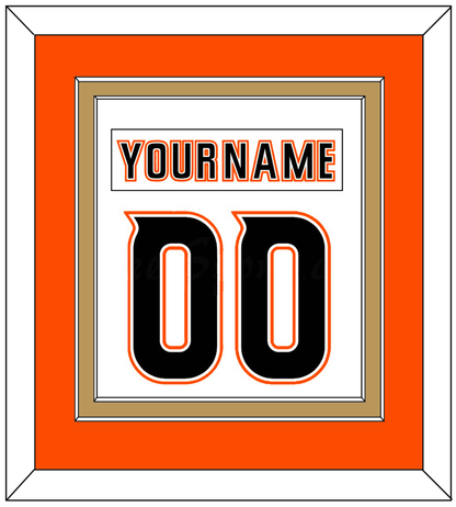 Anaheim Nameplate & Number (Back) Combined - Road White (2014-2024) - Signature Tier 4
