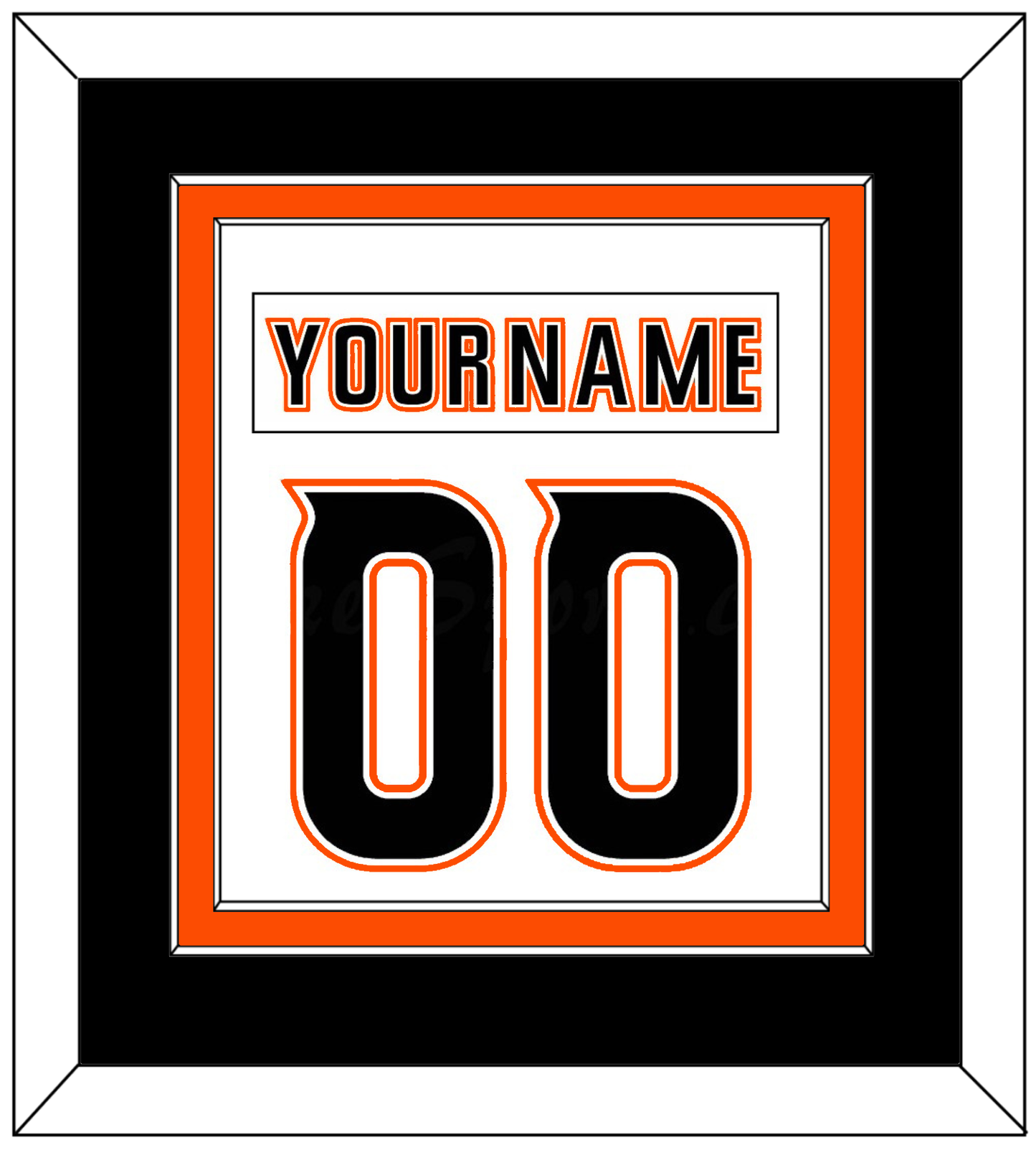 Anaheim Nameplate & Number (Back) Combined - Road White (2014-2024) - Signature Tier 5