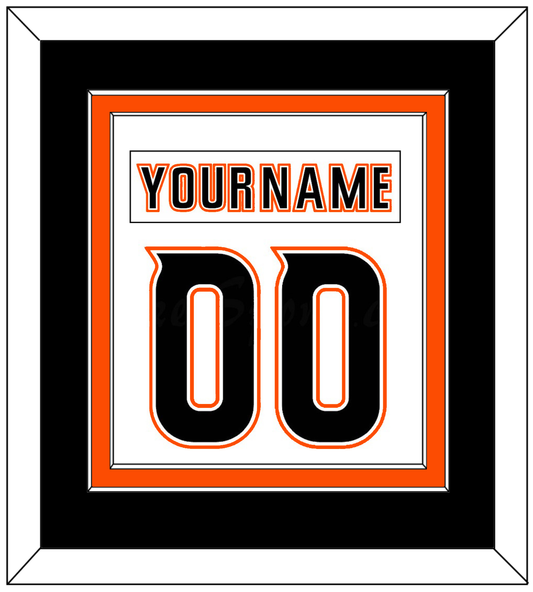Anaheim Nameplate & Number (Back) Combined - Road White (2014-2024) - Signature Tier 5