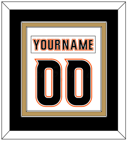 Anaheim Nameplate & Number (Back) Combined - Road White (2014-2024) - Signature Tier 6