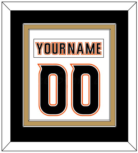 Anaheim Nameplate & Number (Back) Combined - Road White (2014-2024) - Signature Tier 6