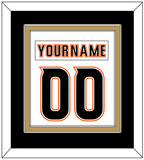 Anaheim Nameplate & Number (Back) Combined - Road White (2014-2024) - Double Mat 6