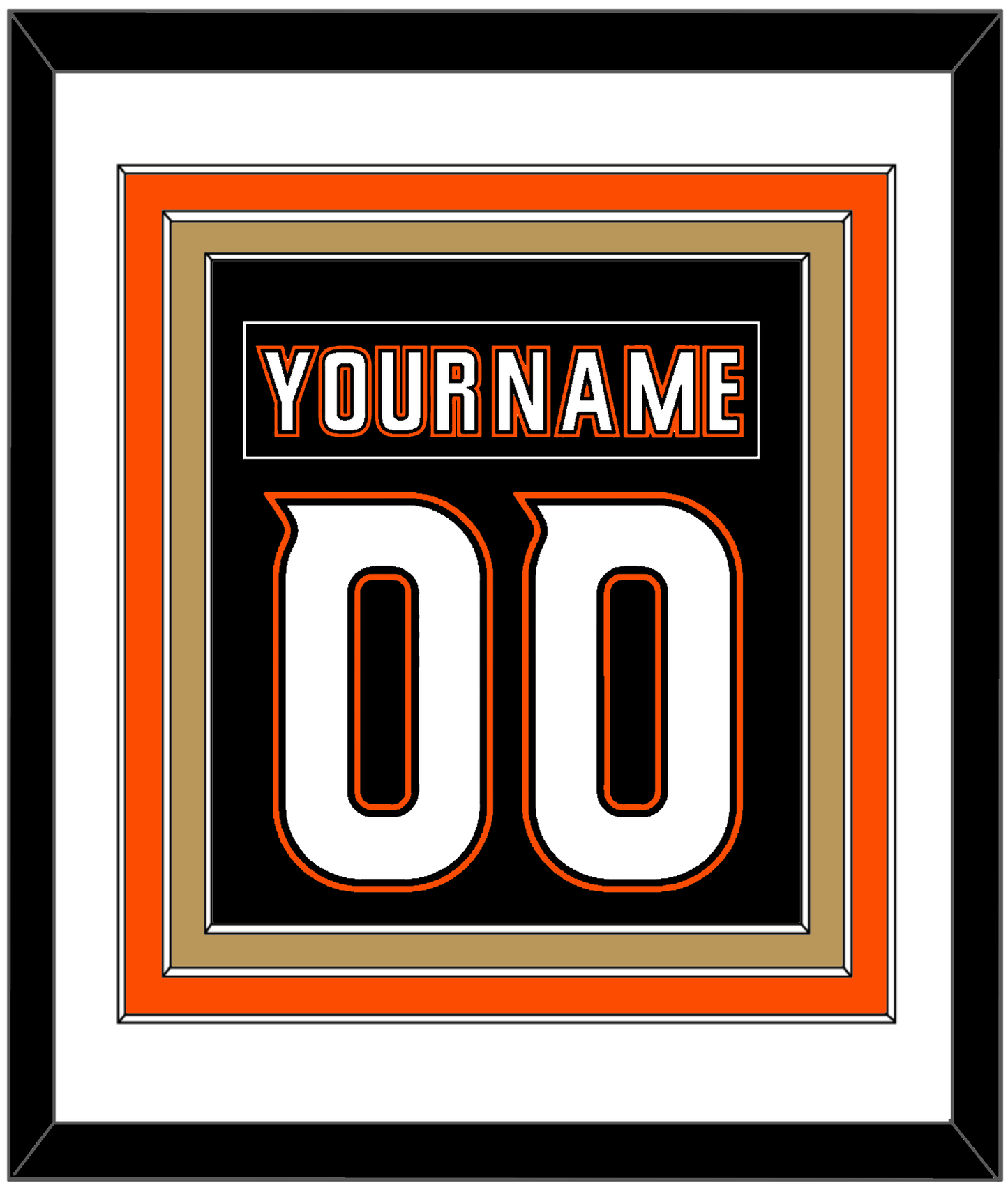 Anaheim Nameplate & Number (Back) Combined - Home Black (2014-2024) - Premier Tier 1