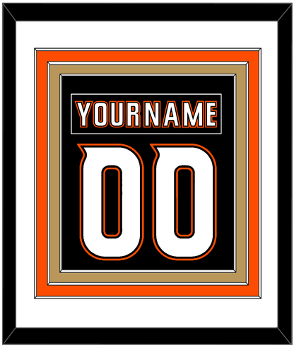 Anaheim Nameplate & Number (Back) Combined - Home Black (2014-2024) - Premier Tier 1