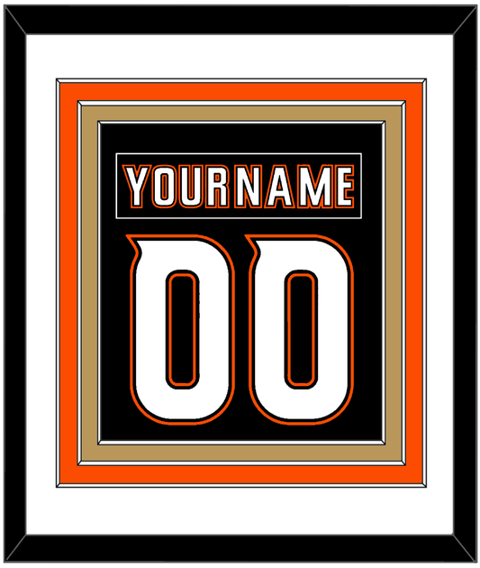 Anaheim Nameplate & Number (Back) Combined - Home Black (2014-2024) - Premier Tier 1