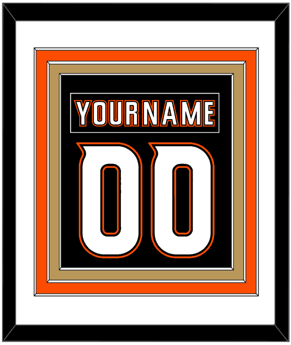 Anaheim Nameplate & Number (Back) Combined - Home Black - Triple Mat 1