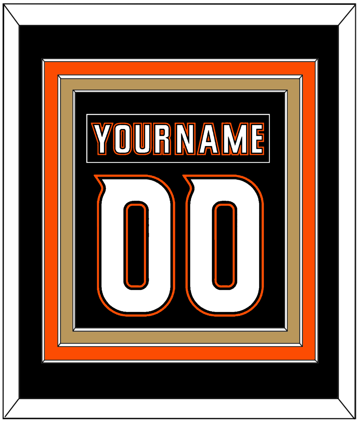 Anaheim Nameplate & Number (Back) Combined - Home Black (2014-2024) - Premier Tier 2
