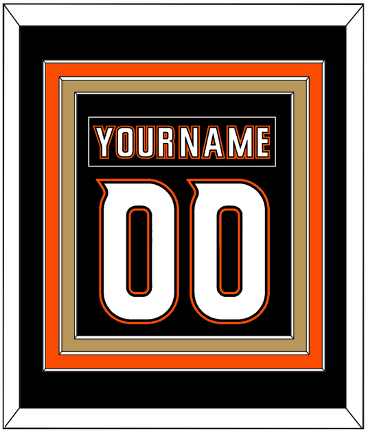 Anaheim Nameplate & Number (Back) Combined - Home Black (2014-2024) - Premier Tier 2