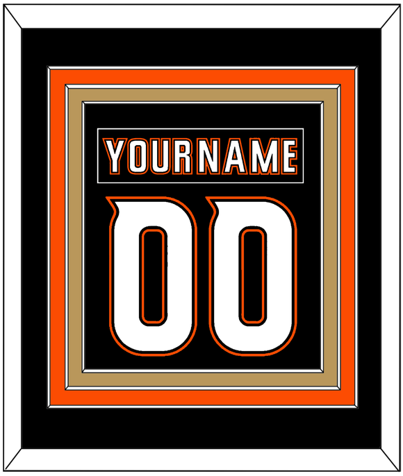 Anaheim Nameplate & Number (Back) Combined - Home Black - Triple Mat 2