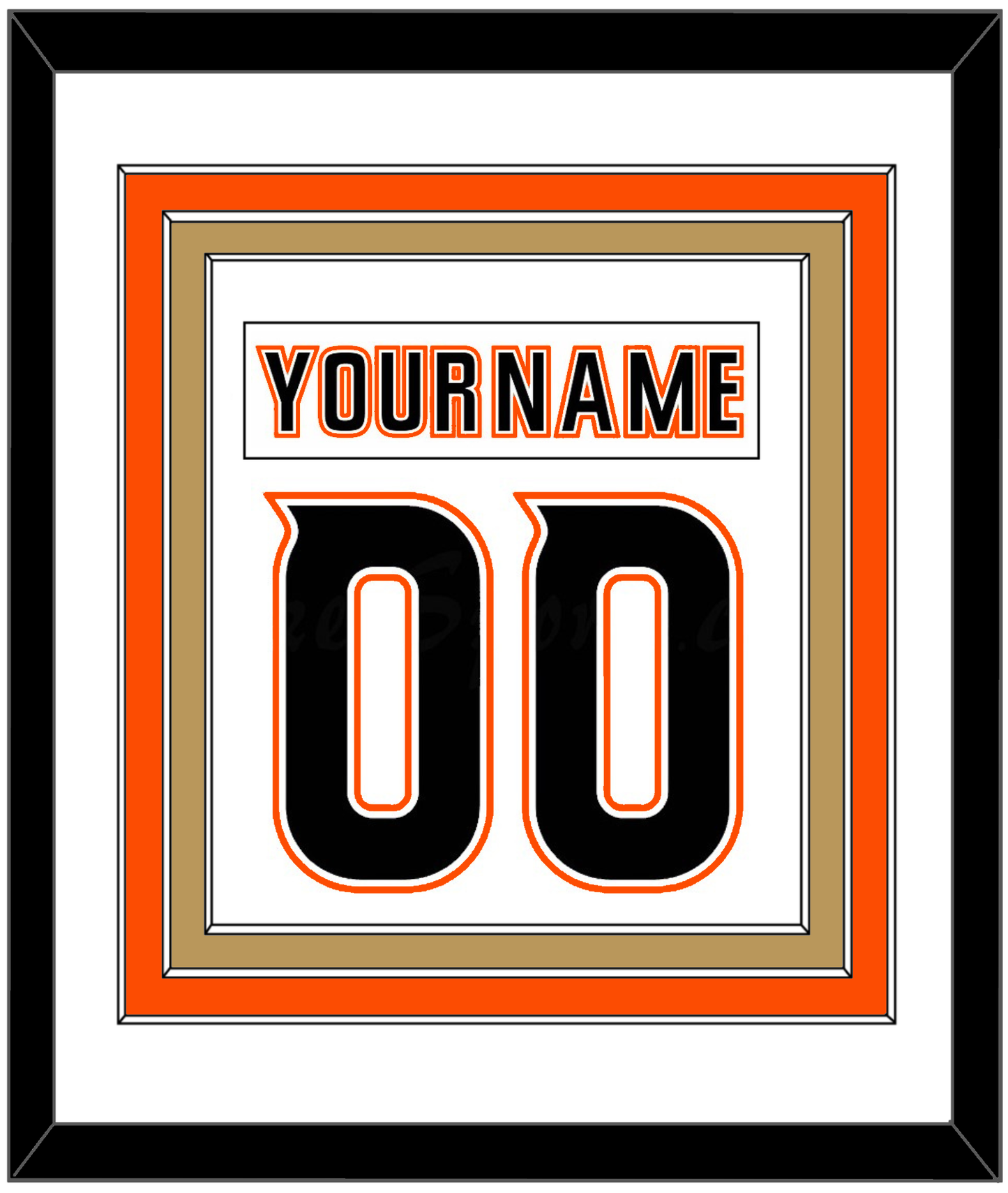 Anaheim Nameplate & Number (Back) Combined - Road White (2014-2024) - Premier Tier 1