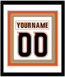 Anaheim Nameplate & Number (Back) Combined - Road White (2014-2024) - Triple Mat 1