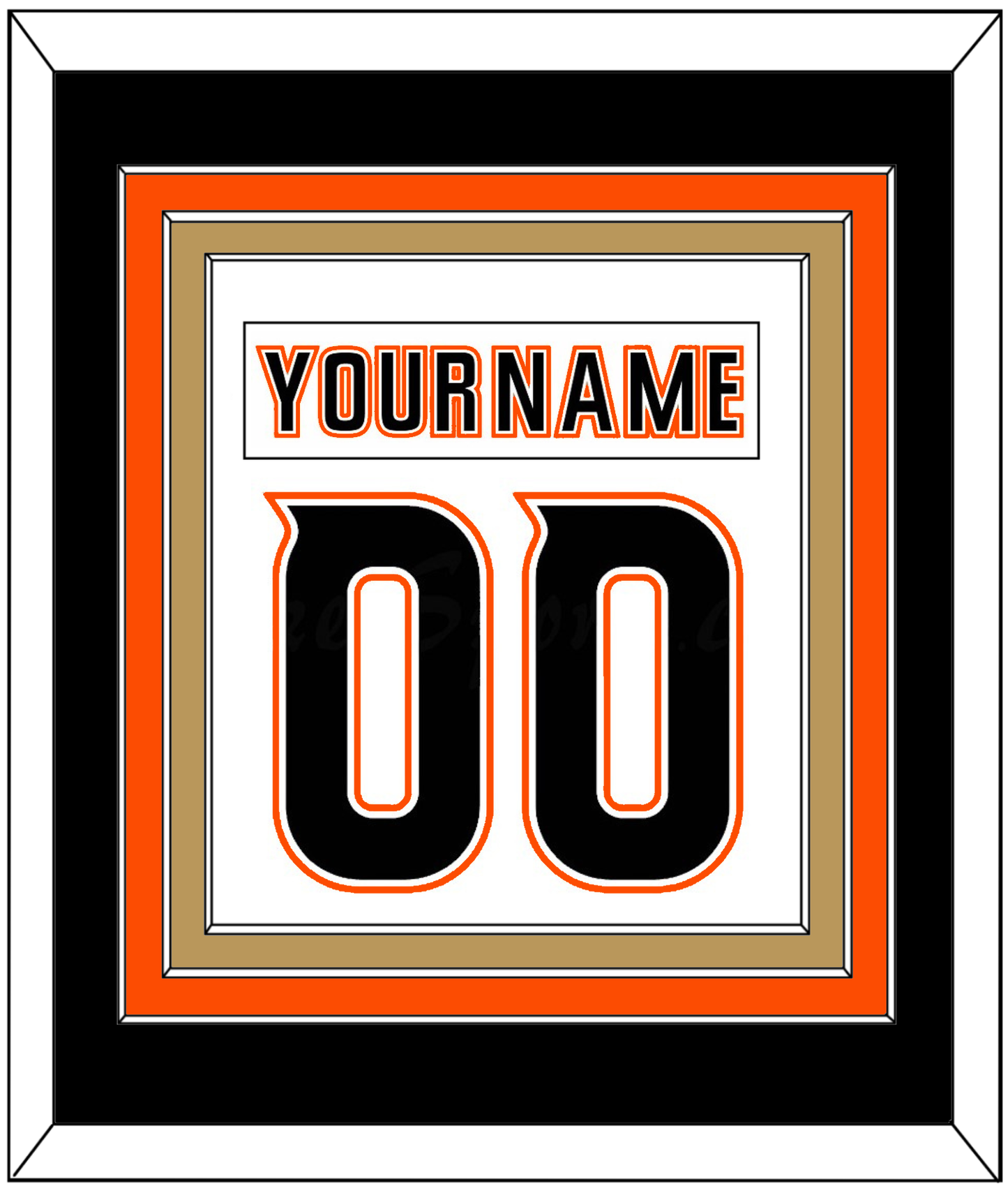 Anaheim Nameplate & Number (Back) Combined - Road White (2014-2024) - Premier Tier 2