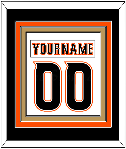 Anaheim Nameplate & Number (Back) Combined - Road White (2014-2024) - Premier Tier 2