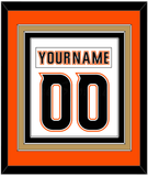 Anaheim Nameplate & Number (Back) Combined - Road White (2014-2024) - Triple Mat 3