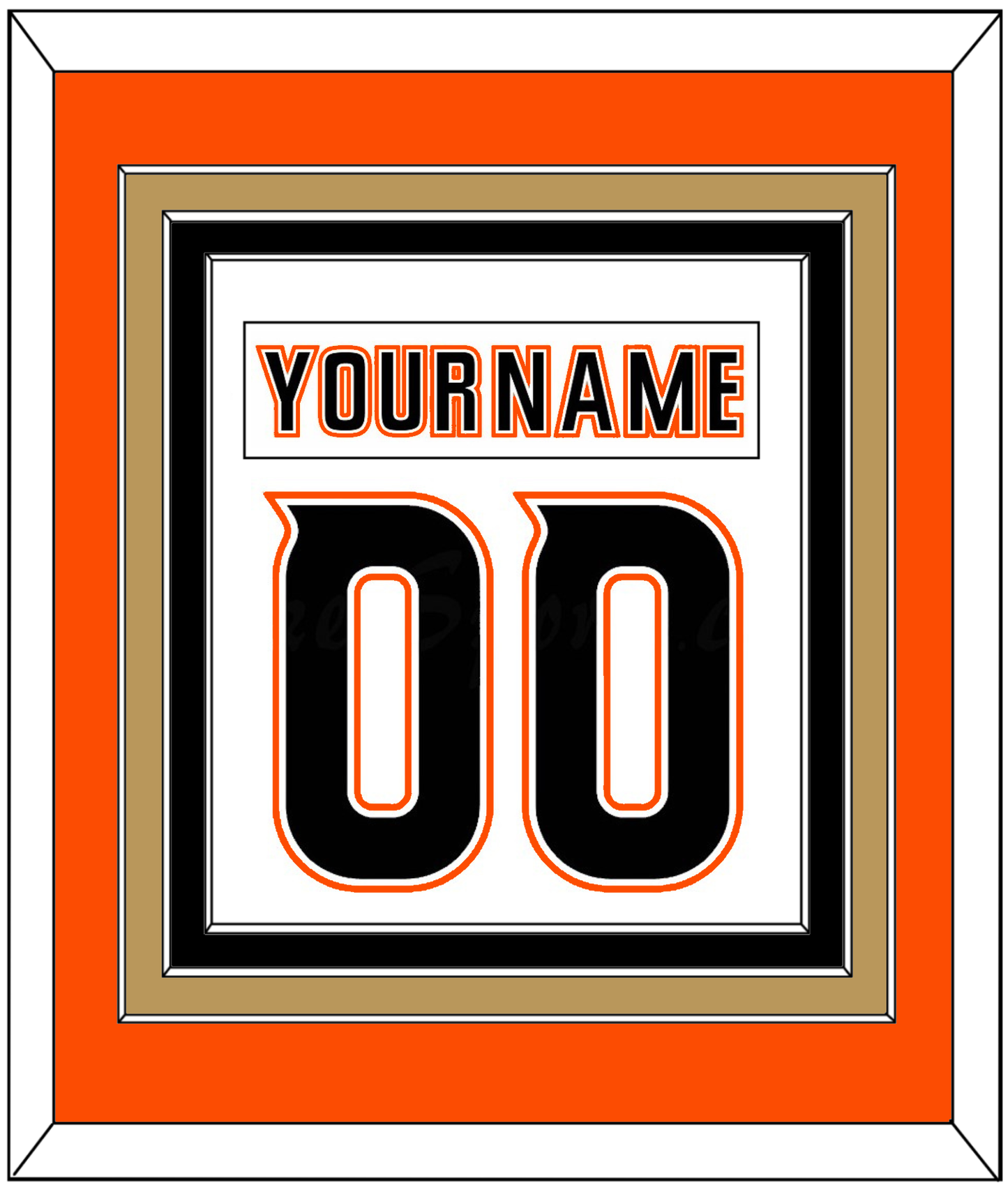 Anaheim Nameplate & Number (Back) Combined - Road White (2014-2024) - Premier Tier 3
