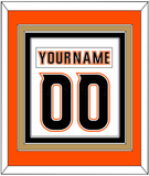 Anaheim Nameplate & Number (Back) Combined - Road White (2014-2024) - Triple Mat 3