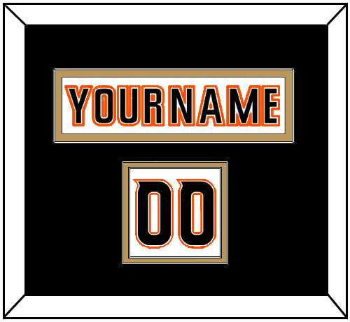 Anaheim Nameplate & Number (Shoulder) - Road White (2014-2024) - Signature Tier 2