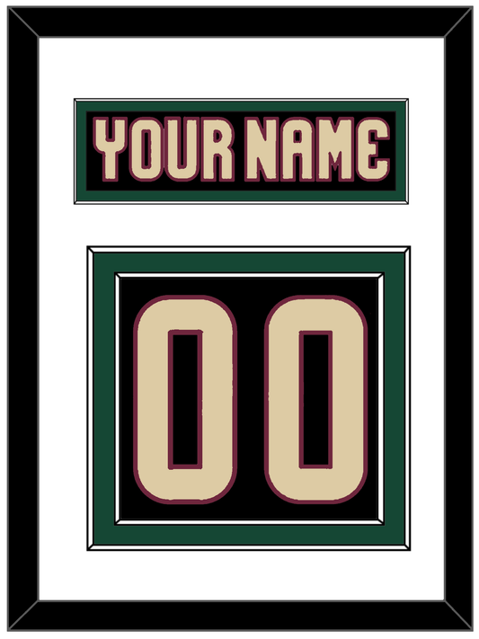 Arizona Nameplate & Number (Back) - Home Black - Signature Tier 1