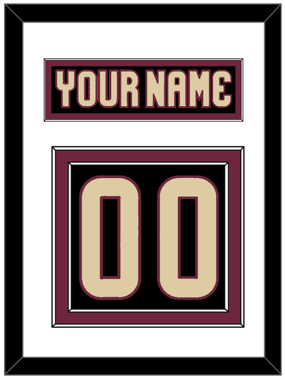 Arizona Nameplate & Number (Back) - Home Black - Signature Tier 2