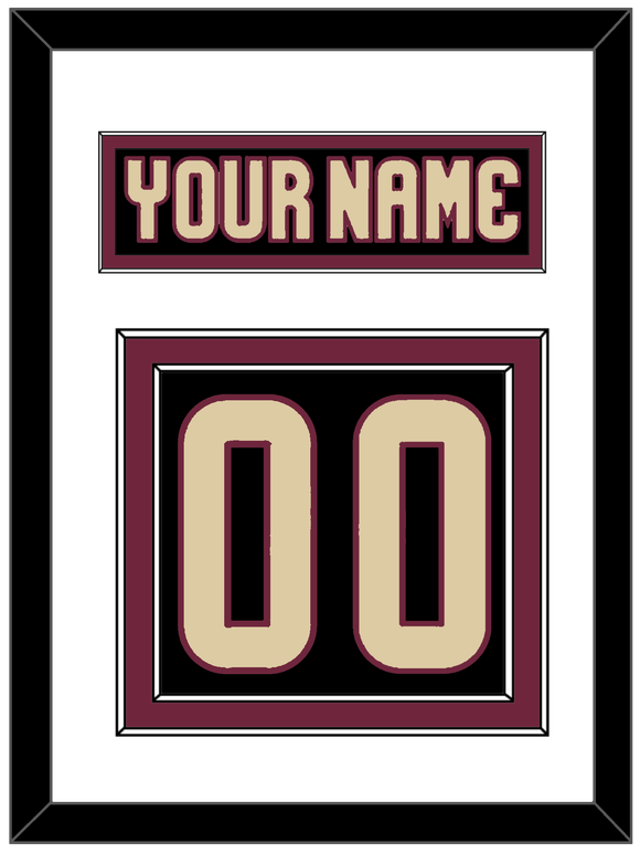 Arizona Nameplate & Number (Back) - Home Black - Double Mat 2