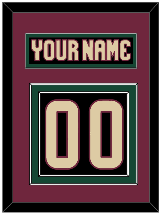 Arizona Nameplate & Number (Back) - Home Black - Signature Tier 3
