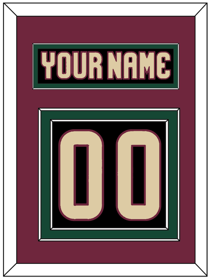 Arizona Nameplate & Number (Back) - Home Black - Signature Tier 3