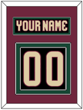 Arizona Nameplate & Number (Back) - Home Black - Double Mat 3