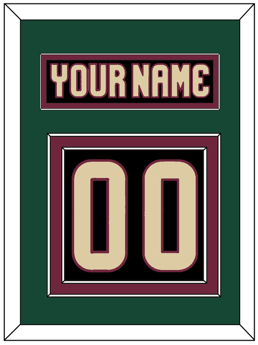 Arizona Nameplate & Number (Back) - Home Black - Signature Tier 4