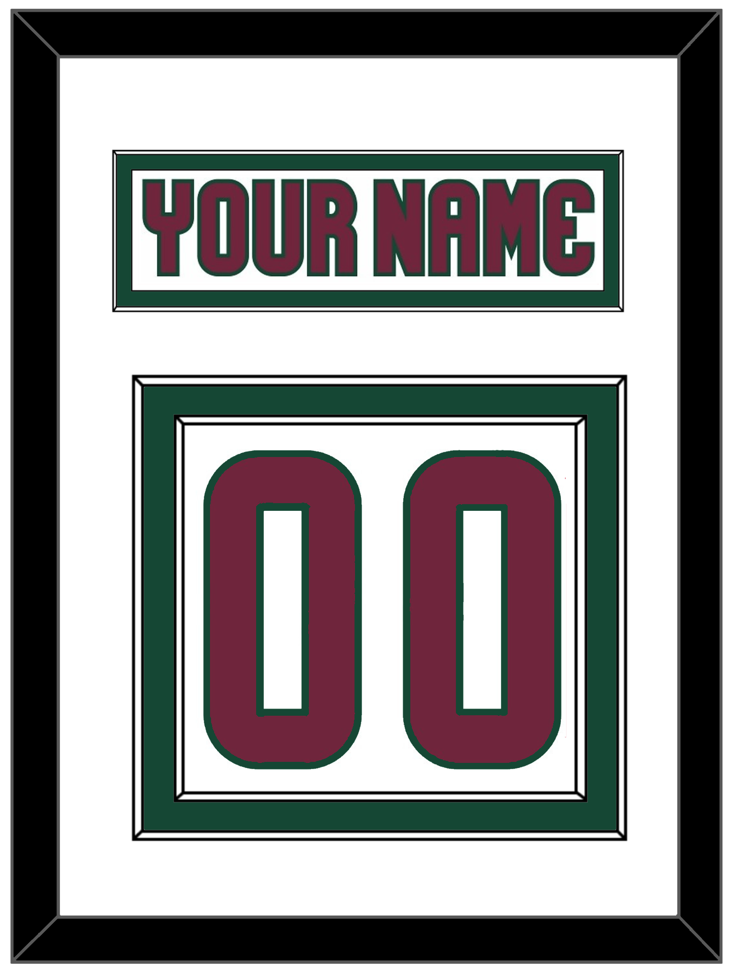 Arizona Nameplate & Number (Back) - Road White - Signature Tier 1