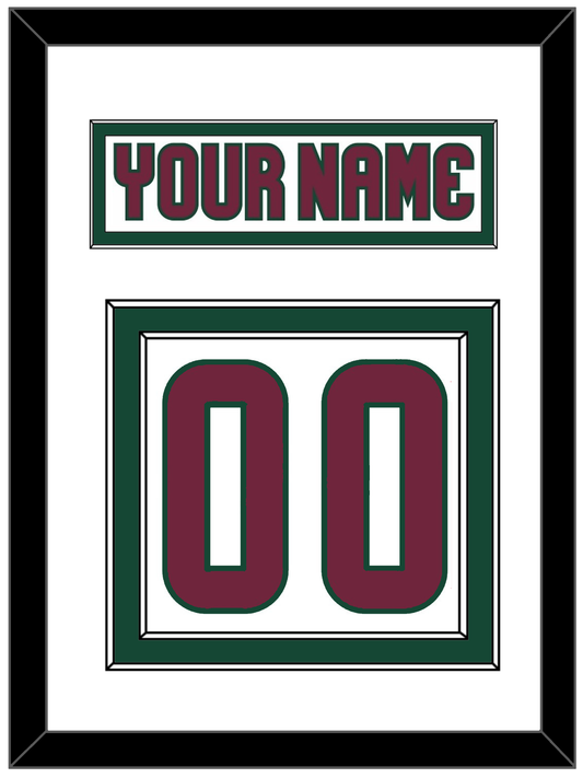 Arizona Nameplate & Number (Back) - Road White - Signature Tier 1
