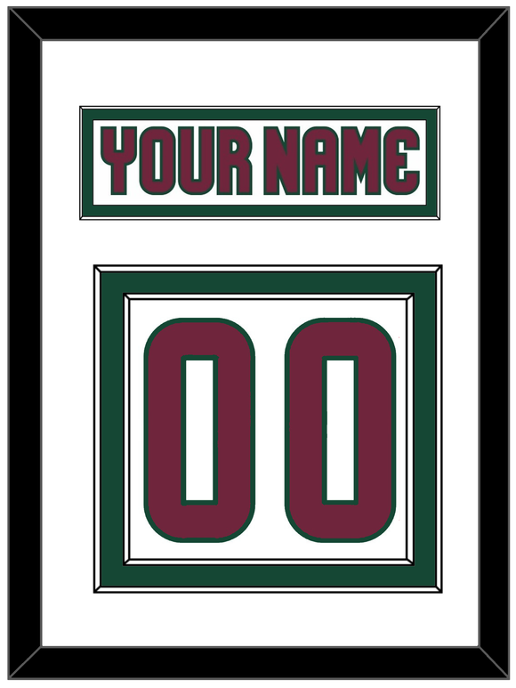 Arizona Nameplate & Number (Back) - Road White - Double Mat 1