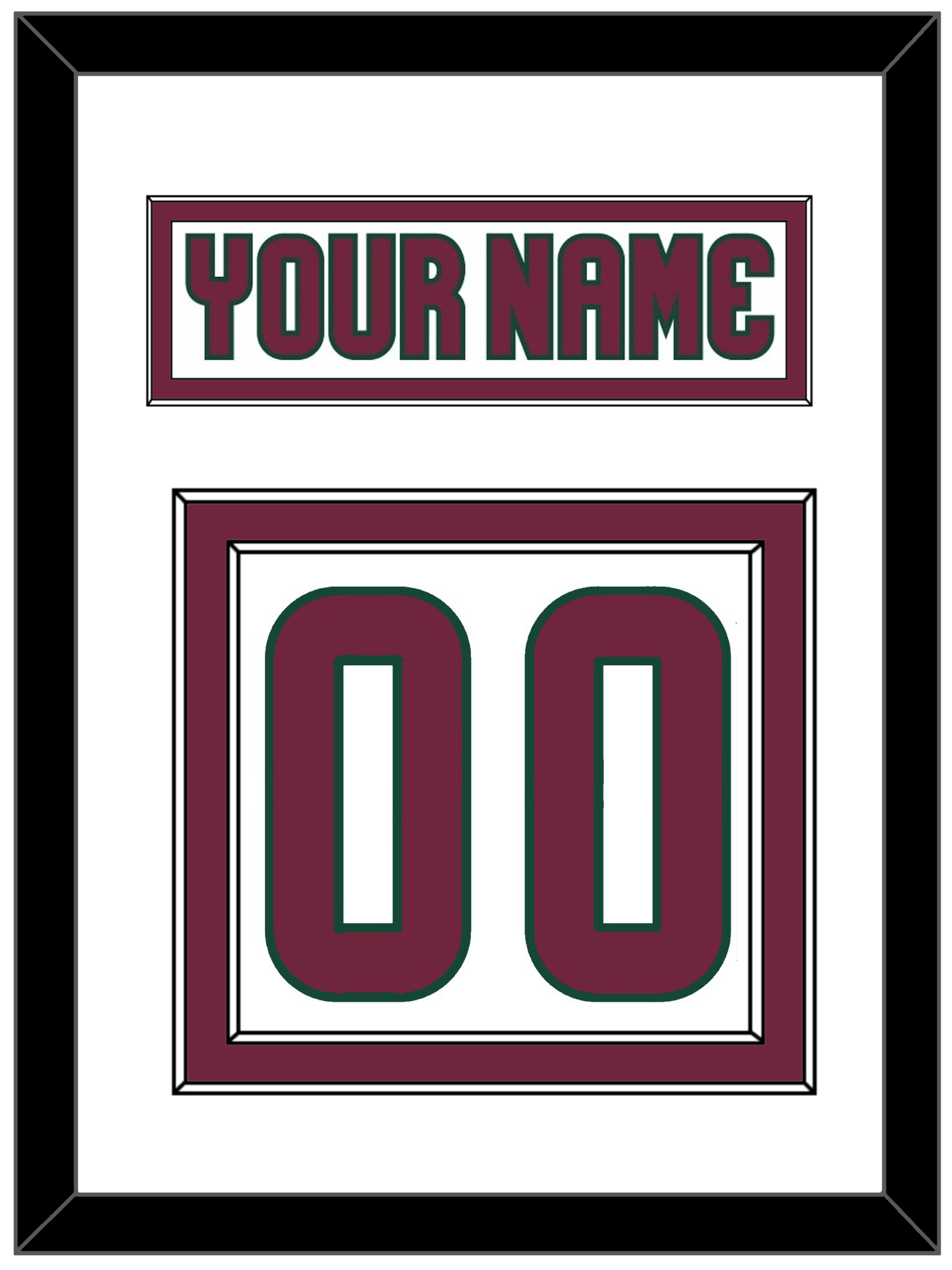 Arizona Nameplate & Number (Back) - Road White - Signature Tier 2