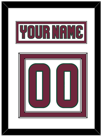 Arizona Nameplate & Number (Back) - Road White - Signature Tier 2