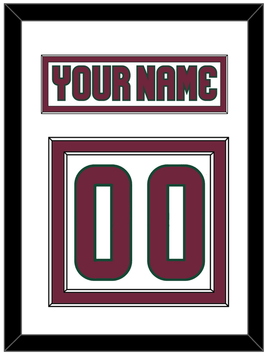 Arizona Nameplate & Number (Back) - Road White - Signature Tier 2