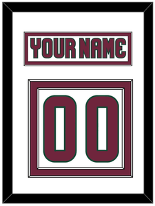 Arizona Nameplate & Number (Back) - Road White - Double Mat 2