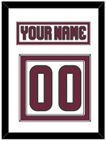 Arizona Nameplate & Number (Back) - Road White - Double Mat 2