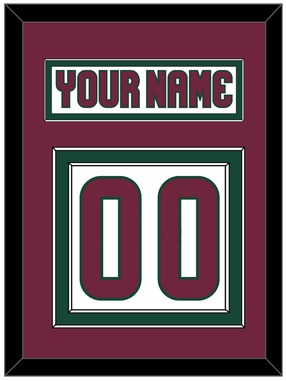 Arizona Nameplate & Number (Back) - Road White - Double Mat 3