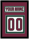 Arizona Nameplate & Number (Back) - Road White - Double Mat 3