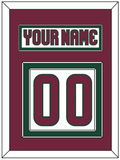 Arizona Nameplate & Number (Back) - Road White - Double Mat 3